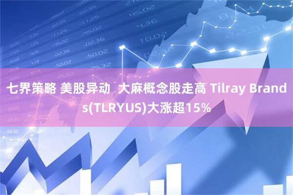 七界策略 美股异动  大麻概念股走高 Tilray Brands(TLRYUS)大涨超15%