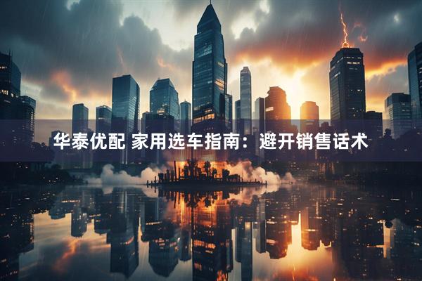 华泰优配 家用选车指南：避开销售话术
